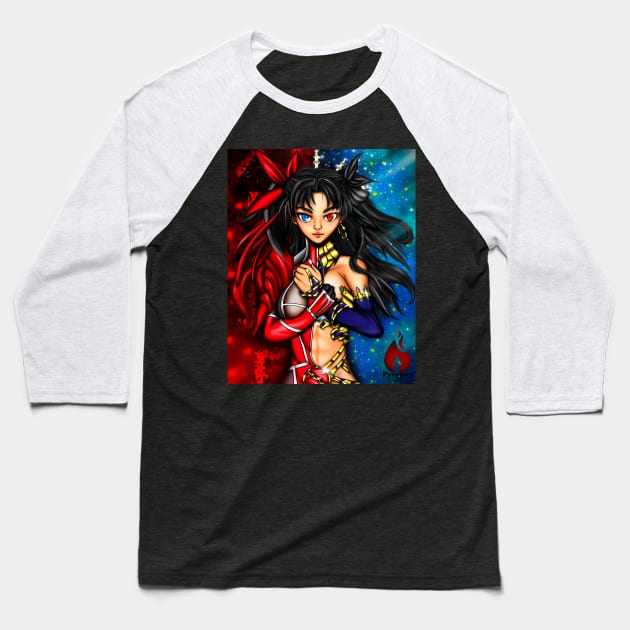 Rin and Ishtar Baseball T-Shirt by Pyropen